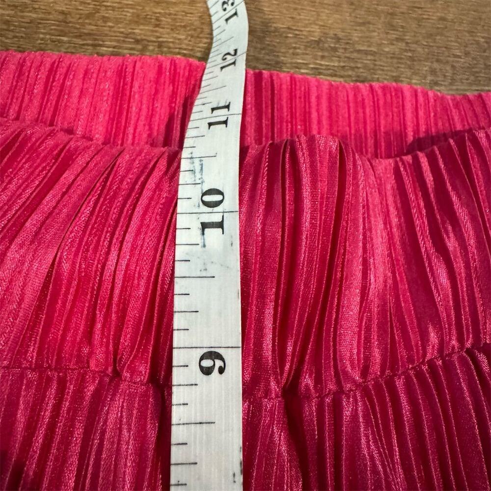 Women's Pink Wide-Leg Disco Pants S 70s Retro Party Plisse Costume Cosplay READ - Picture 6 of 7